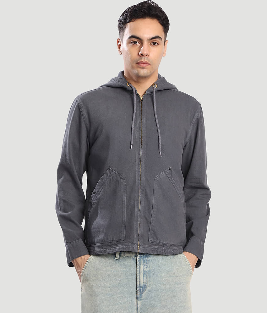 Bene Kleed Cotton Men's Casual Jacket - Grey ( Pack of 1 ) view 2