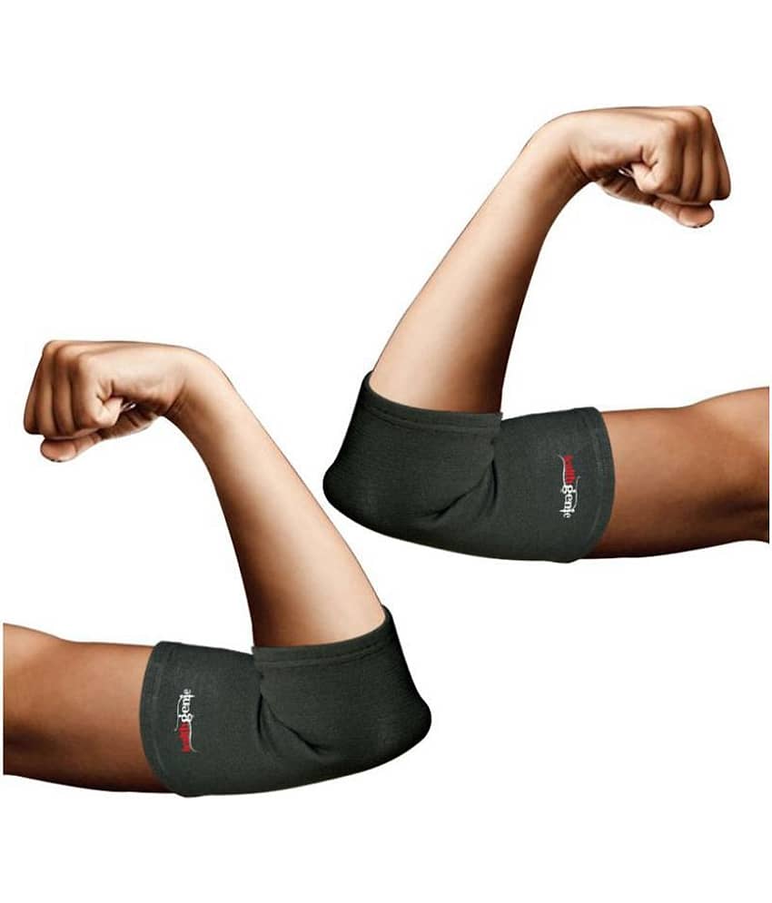 Healthgenie Elbow Support (Grey) - 1 Pair, Medium gym equipment