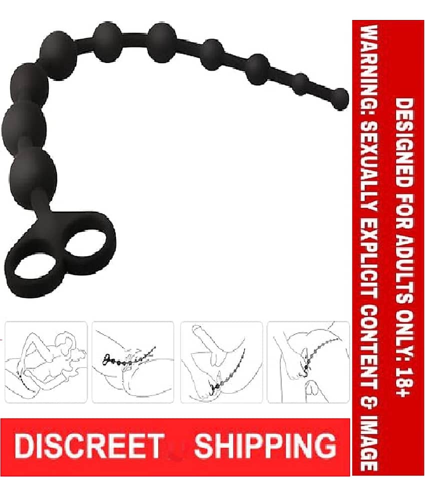 Silicone Anal Bead with 10 Balls, Anal Chain Butt Plug view 2