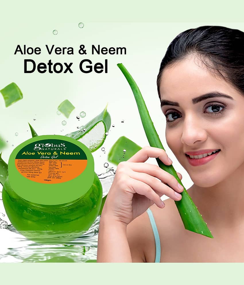 Globus Naturals Aloe Vera & Neem Face Gel, 100gm (Pack of 4) view 2