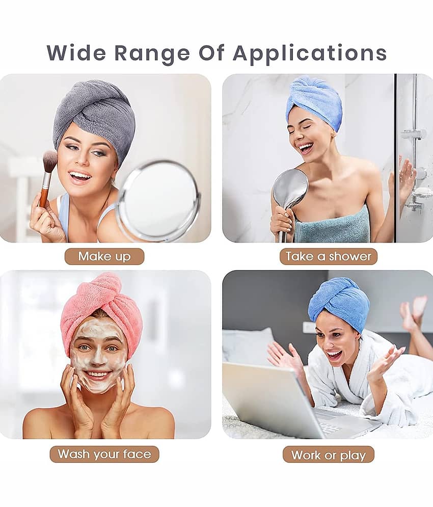 Midastra Pink Hair Towel Wrap ( Pack of 2 ) view 2