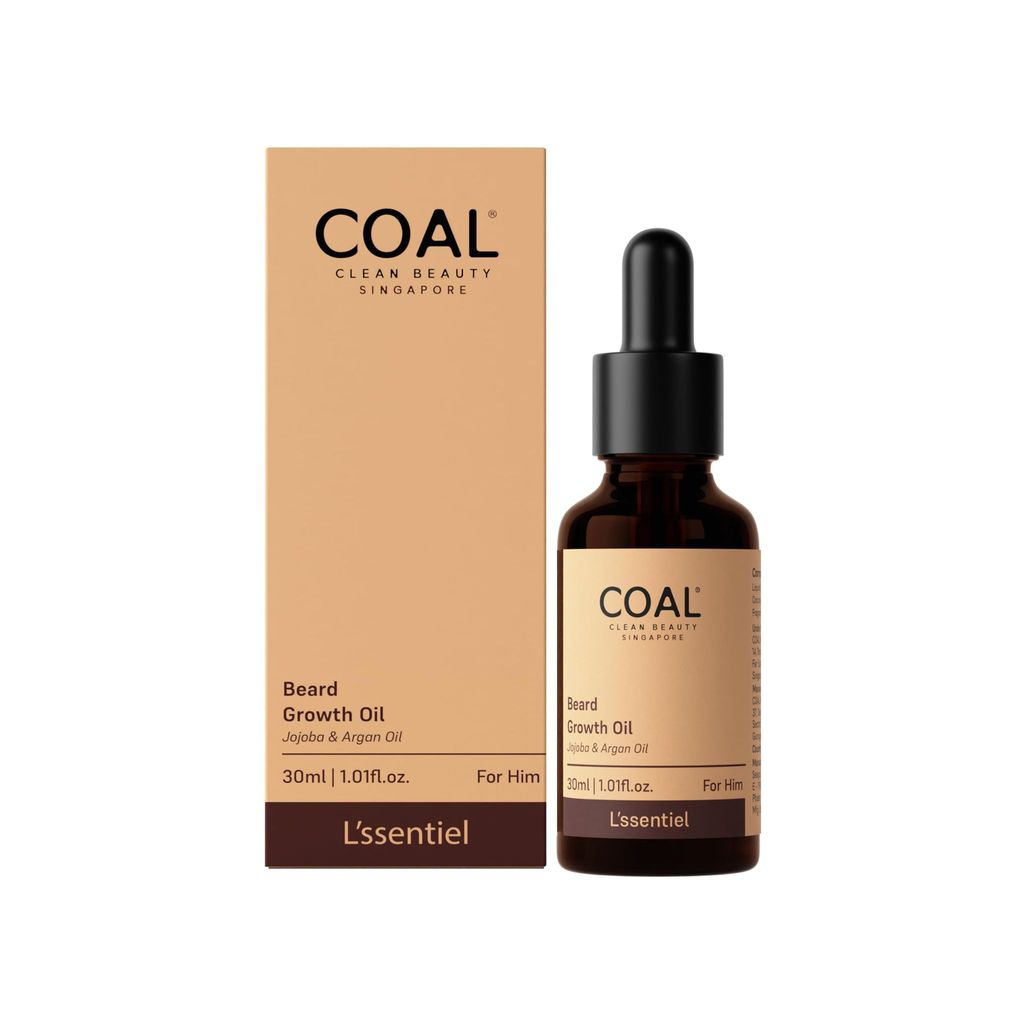 COAL Clean Beauty Beard Growth Oil with Jojoba & Argan Oil | Makes Patchy Beard Thicker, Denser & Voluminous | Men | All Beard Types | 30ml view 2