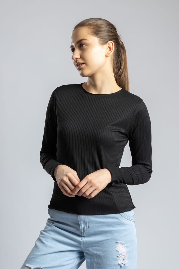 PYR8 Women Babylock Round Neck Full Sleeve Top view 2
