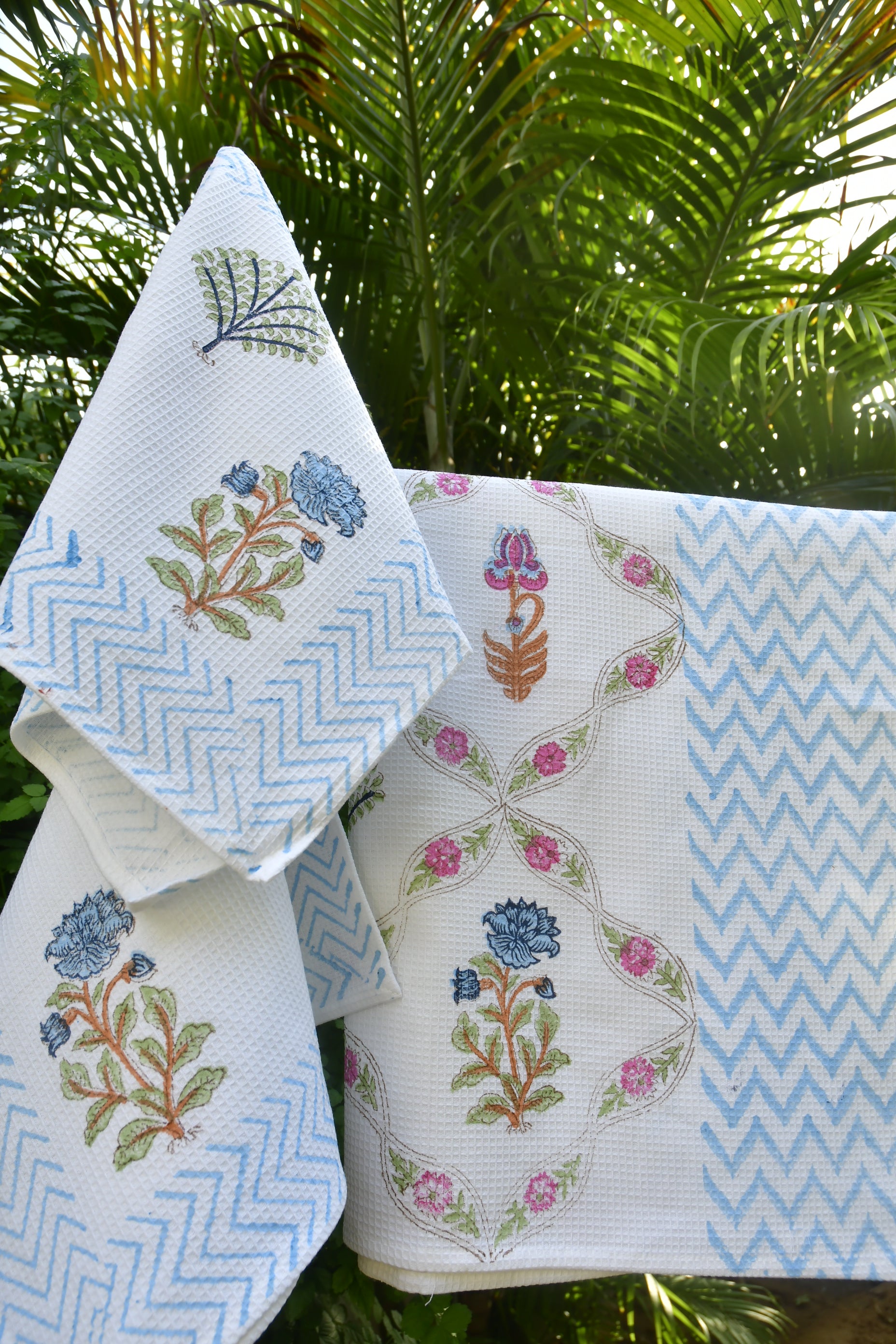 Suhani Bath & Hand Towel Set: Designer Prints