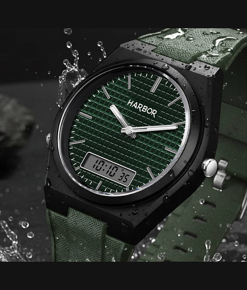 Harbor Green PU Analog-Digital Men's Watch view 2