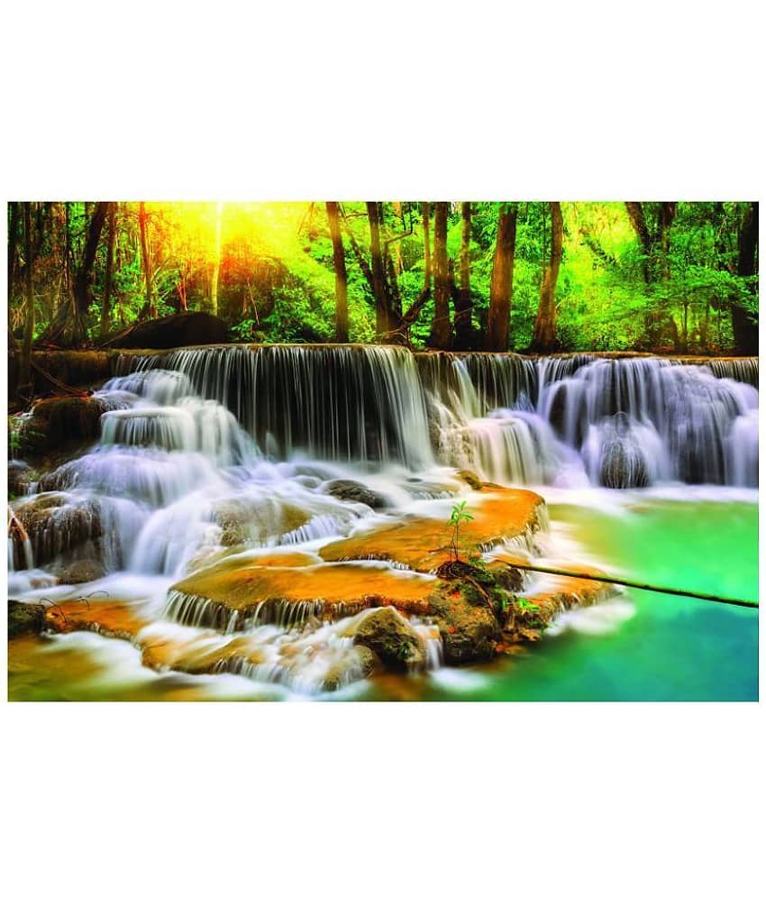 Otil Natural Waterfall Image Nature Paper Wall Poster Without Frame