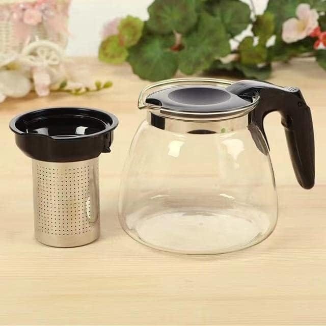 Glass teapot Kettle Glass Teapot with Stainless Steel Infuser, Glass Teapot for Loose Leaf Tea, Blooming Tea, and Herbal Tea view 2