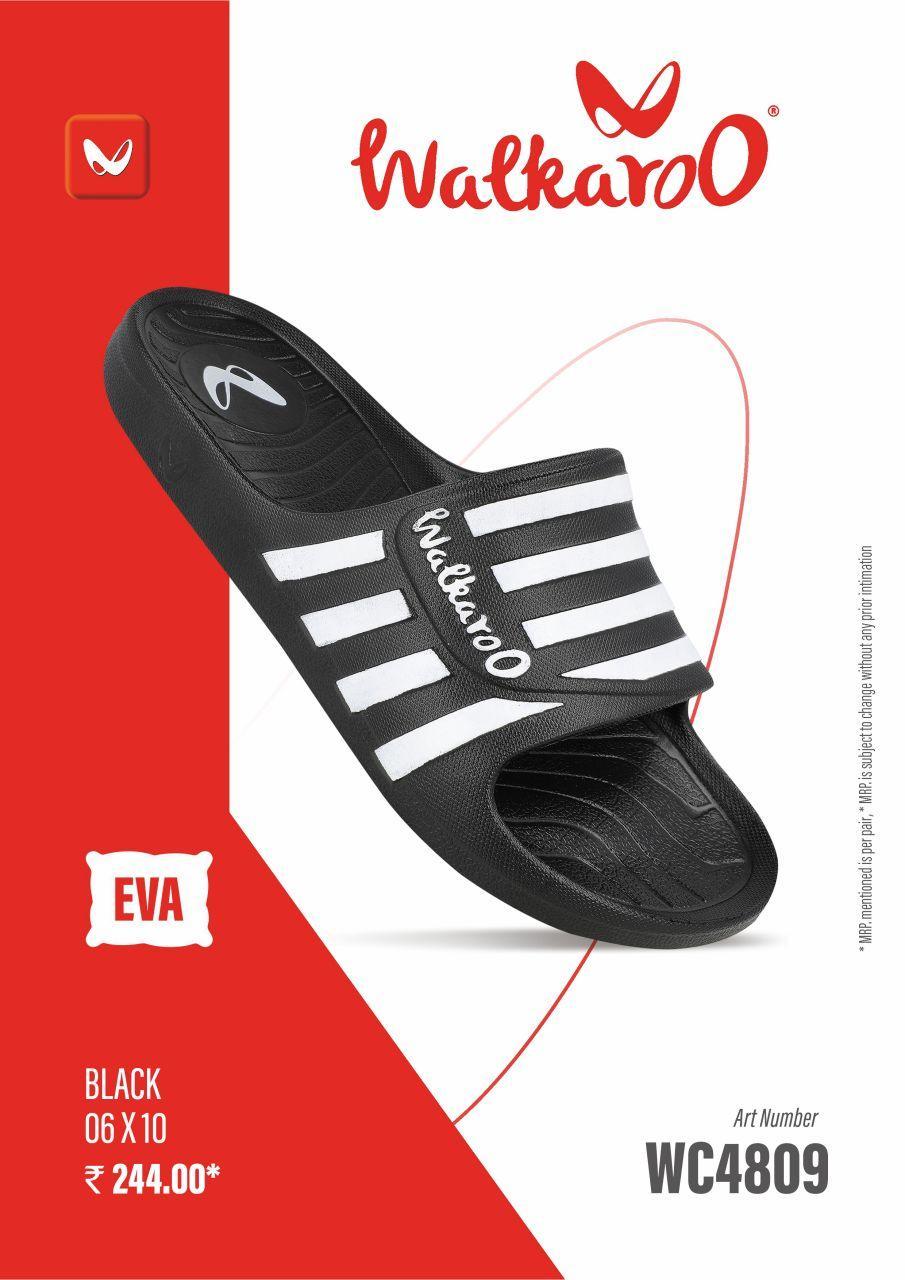 Walkaroo WC4809 Black G No 8 Mens Slides