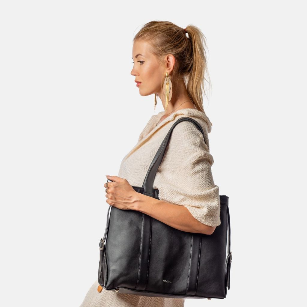 LadyBoss Black Office Tote Bag view 2