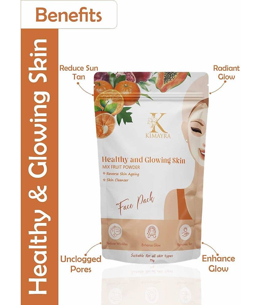 Kimayra Mix Fruit Face Pack Powder for Brighter, Glowing, healthier and tan-free skin view 2