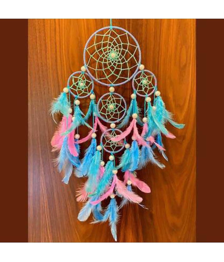 new lucky Feather Multicolour Dream Catcher - Pack of 1 ( X cms ) view 2