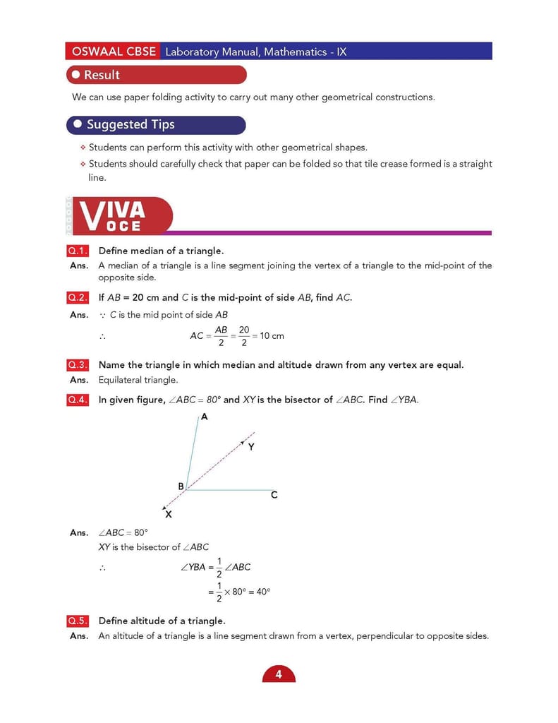 Oswaal CBSE Laboratory Manual Class 9 Mathematics Book | As Per NEP | For Latest Exam [Paperback] Oswaal Editorial Board view 2