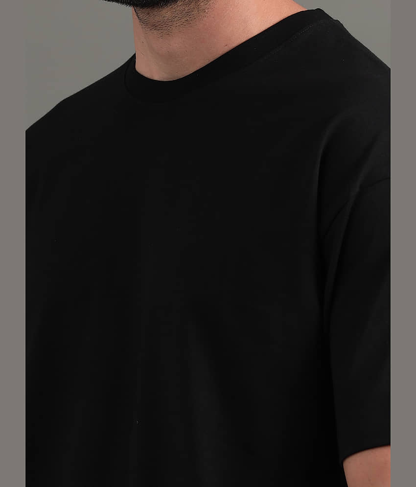 Paul Street Pack of 1 100% Cotton Slim Fit Men's T-Shirt ( Black ) view 2