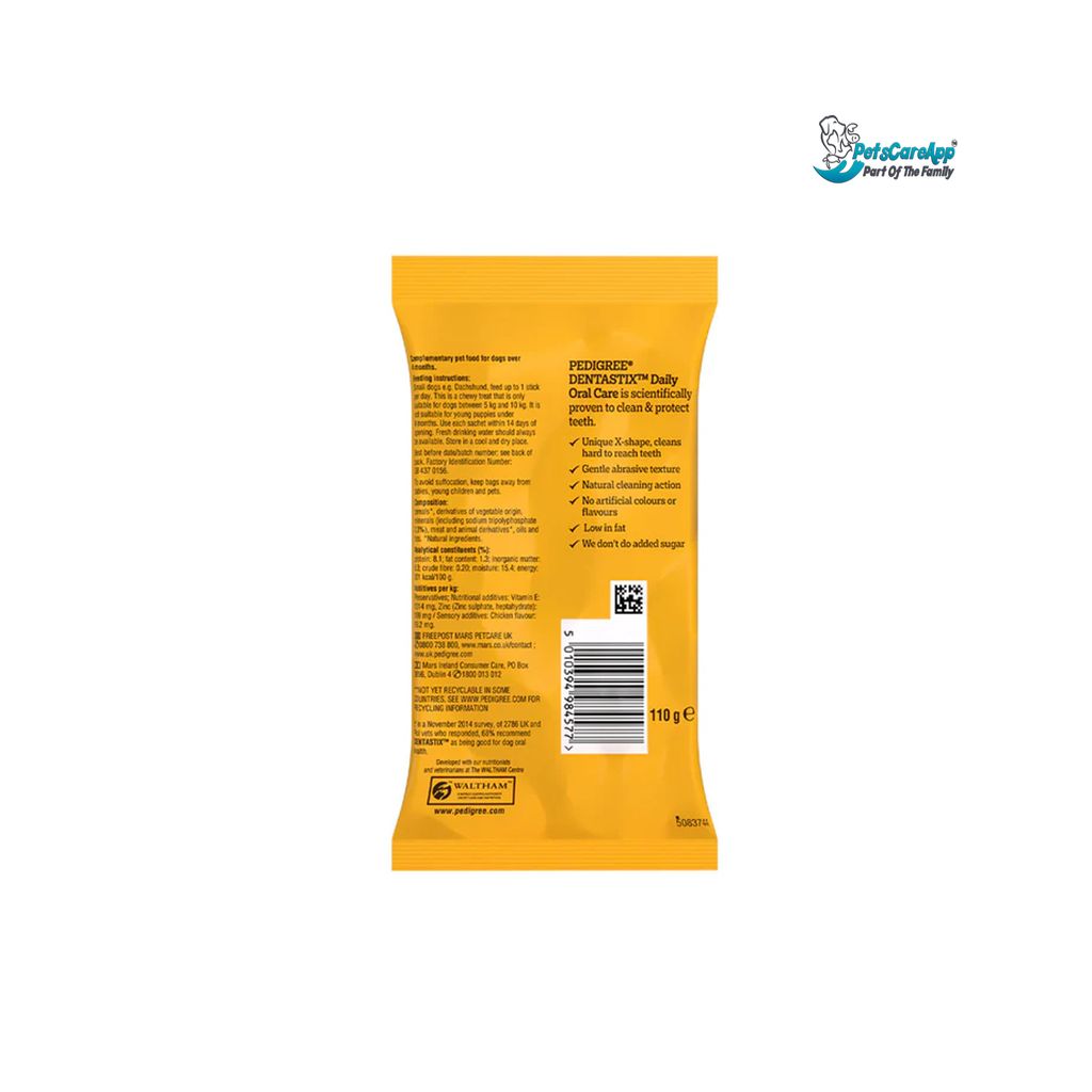 Pedigree Dentastix Oral Care Dog Treat Stick, Adult Small Breed view 2