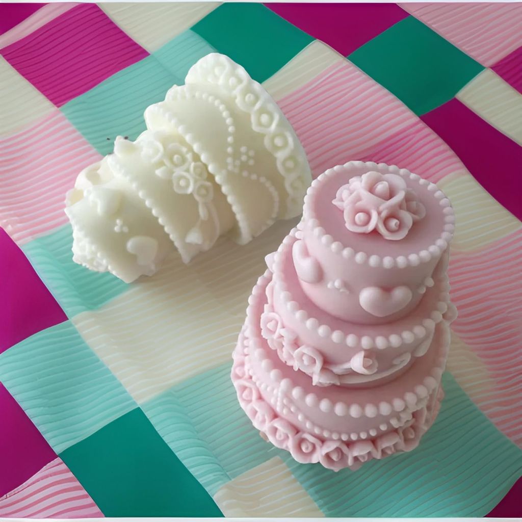 Organic Soy Wax Cake Shape Designer Candle for Decoration | Scented Aromatic Fragrance | Smoke-Free Birthday Cake Candle view 2