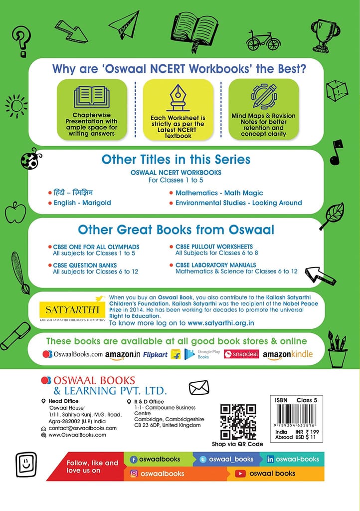 Oswaal NCERT Workbook Mathematics (Math Magic) Class 5 (For Latest Exam) [Paperback] Oswaal Editorial Board [Paperback] Oswaal Editorial Board view 2