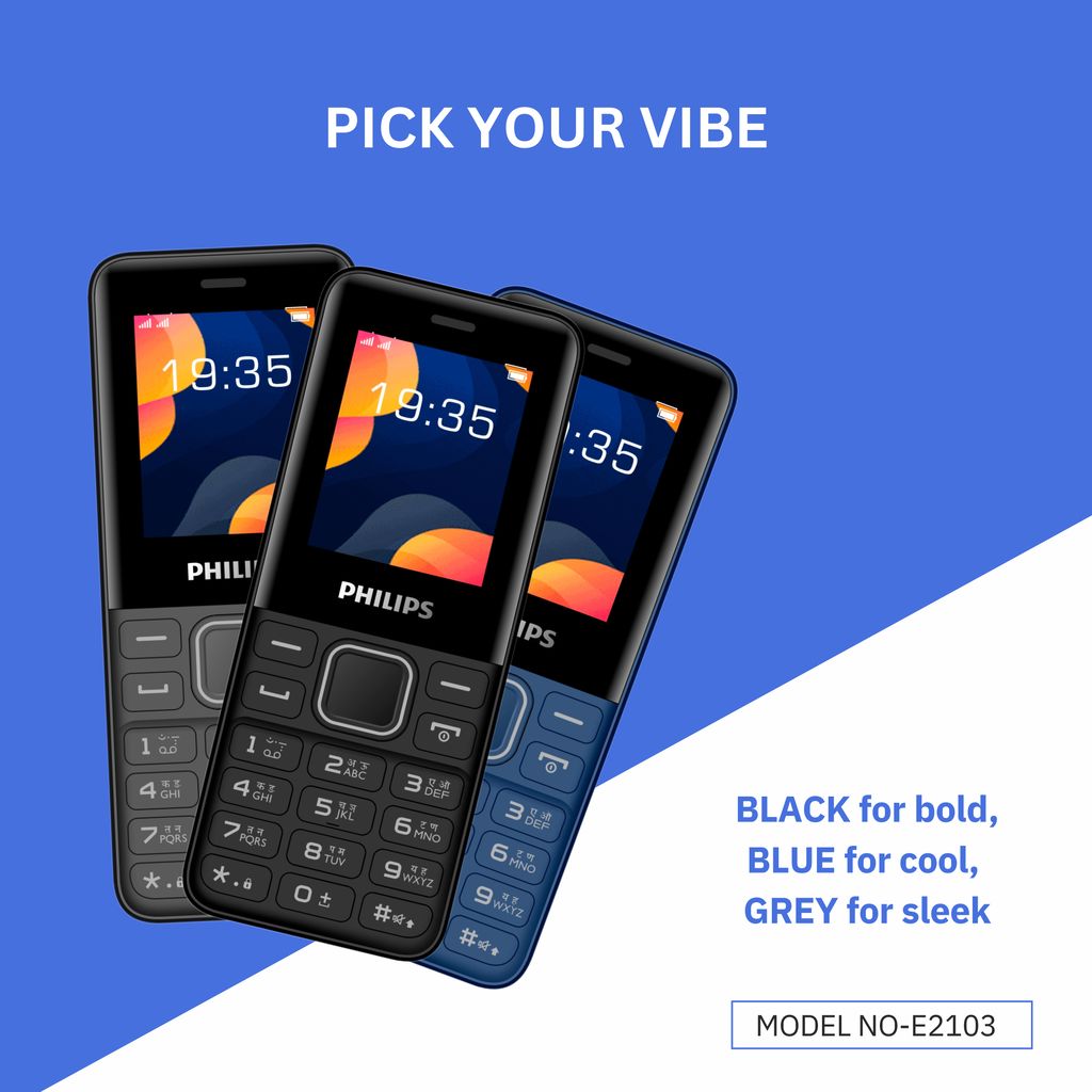 PHILIPS E2103 Keypad Mobile Phone view 2
