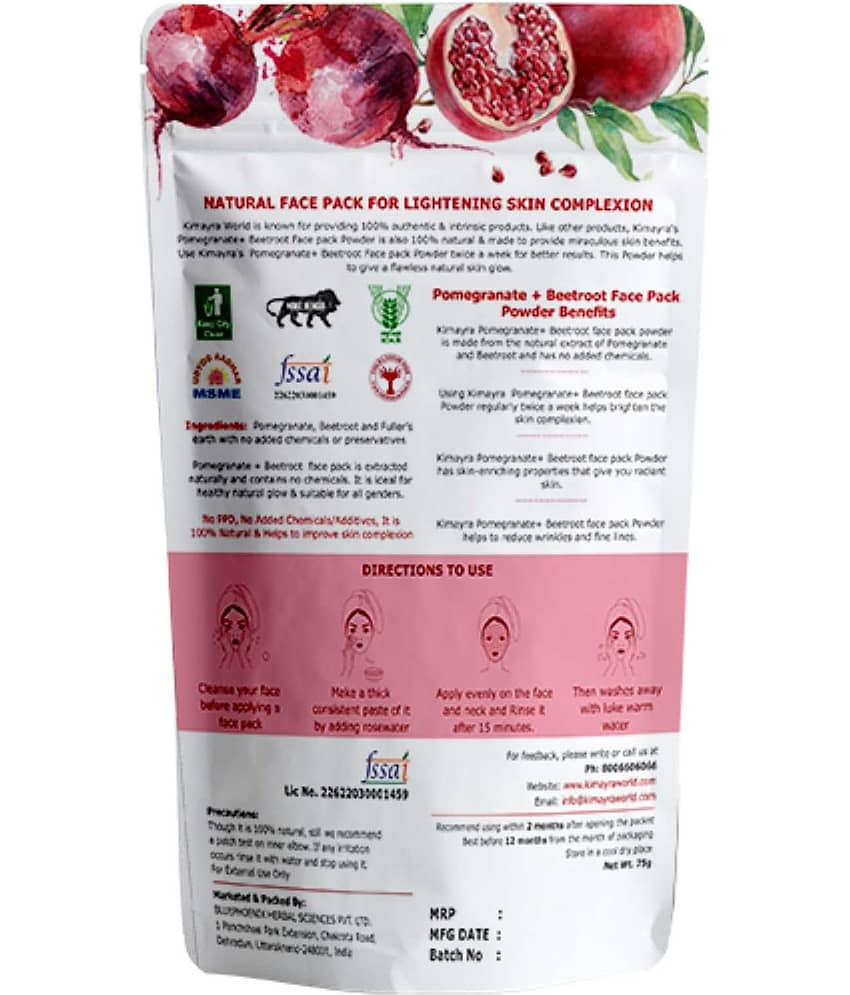 Pomegranate +Beetroot Face Pack & Rose water combo view 2