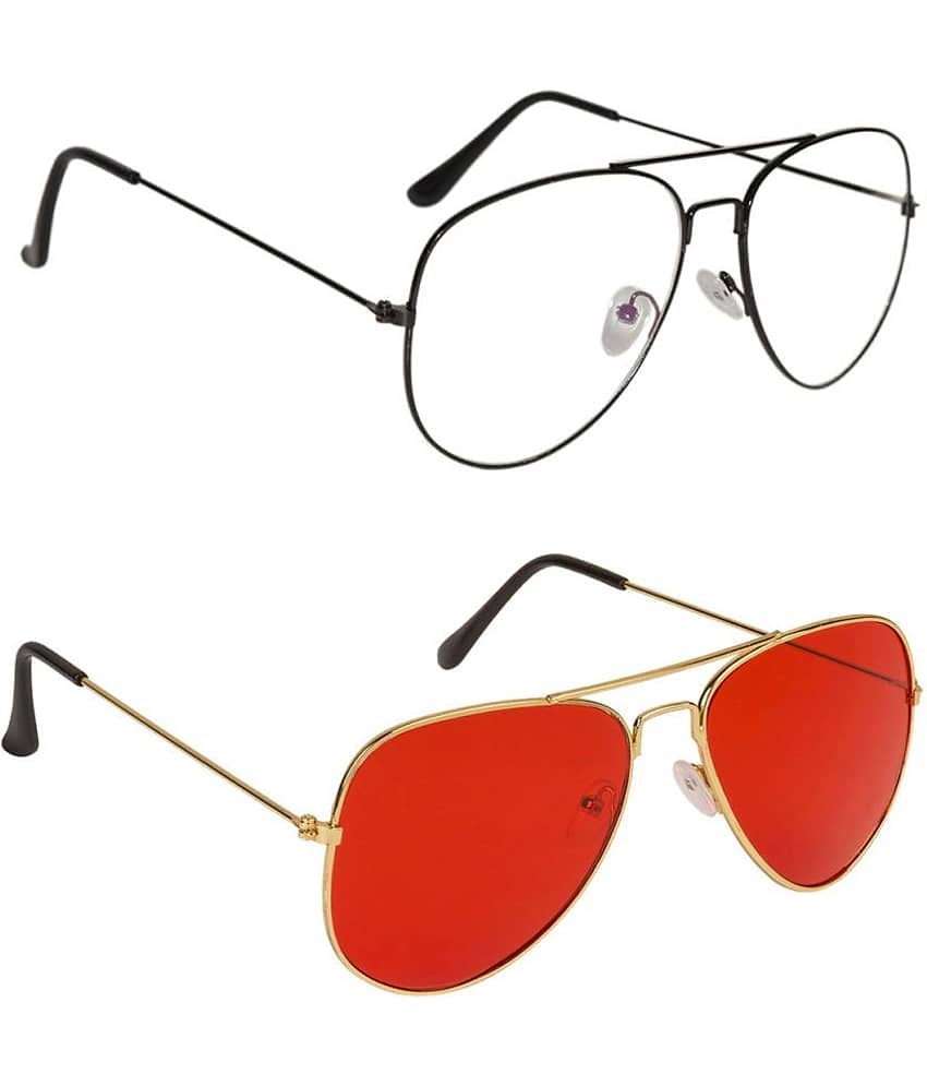 Kanny Devis - Gold Pilot Sunglasses ( Pack of 2 ) view 2
