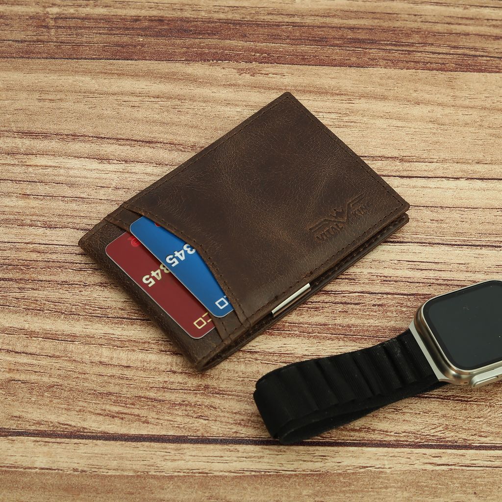 Vital King Men & Women Trendy Brown Genuine Leather RFID Wallet (6 Card Slots) view 2