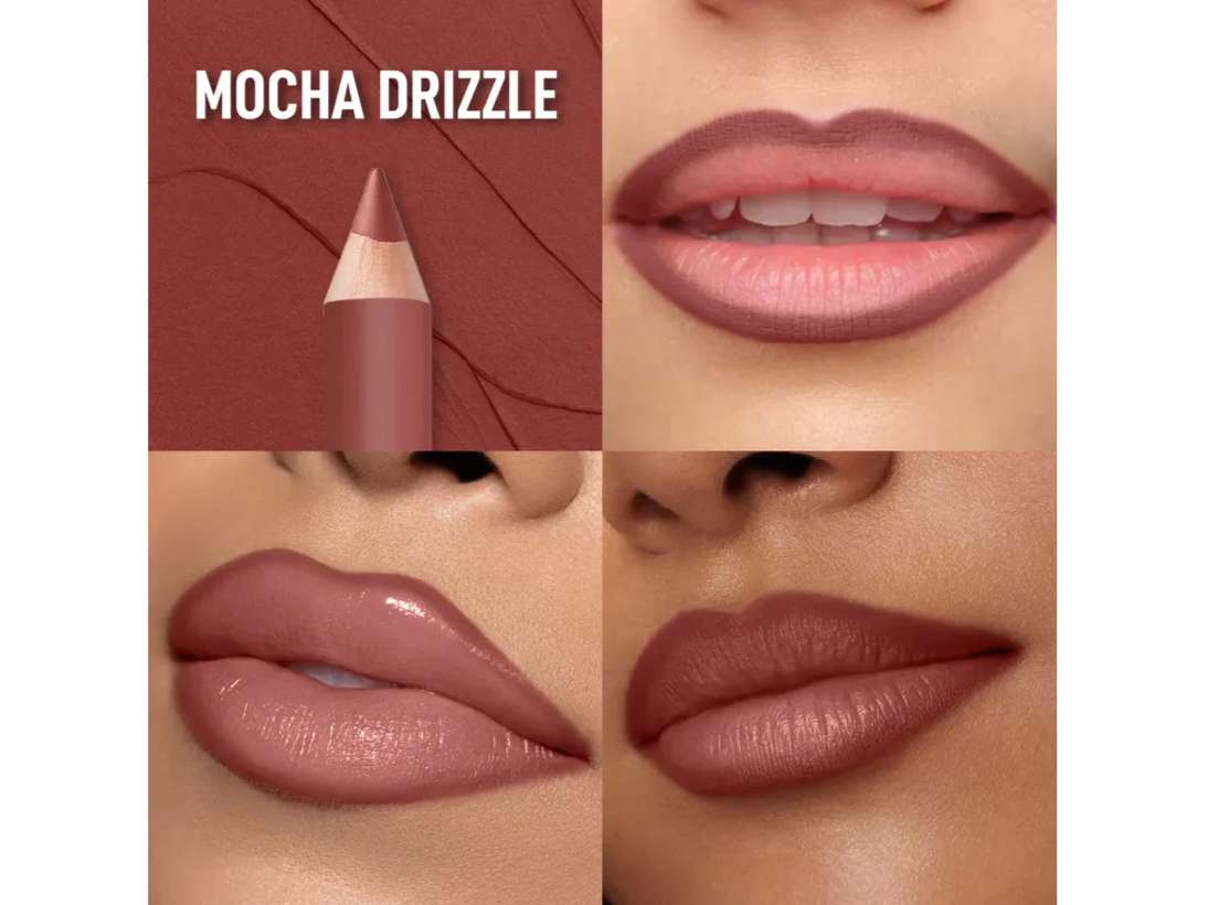 RENEE Curve Lip Liner With Sharpener - Matte Finish, Long-lasting, Richly Pigmented - Mocha Drizzle view 2
