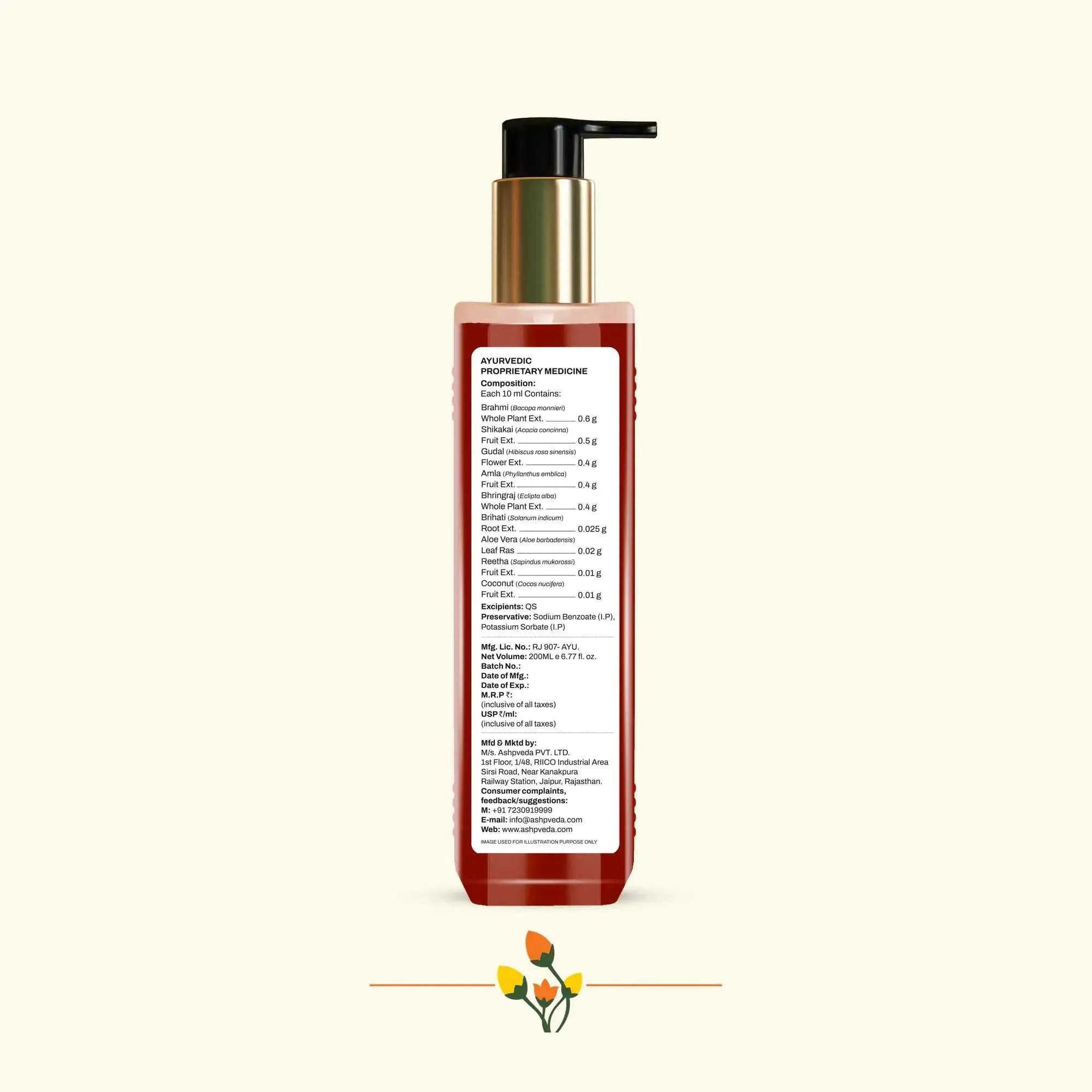 ashpveda Bhringraj Shikakai Hair Shampoo for Soft Shiny Hair view 2