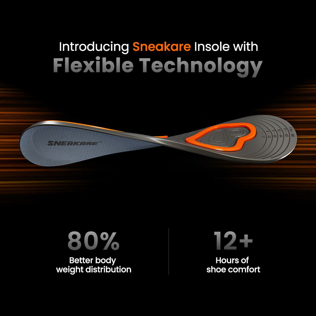 SNEAKARE Shoe Insoles, Antislip Insoles With Trimmable Feature, Super Soft And Extra Comfortable, Suitable For Sneaker, Canvas, Crocs, Boots & Casuals, Pack of 1 Pair (Size Uk3.5-Uk6.5) Small view 2