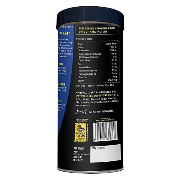 True Elements Cranberry and Blueberry Muesli 400 Gms view 2
