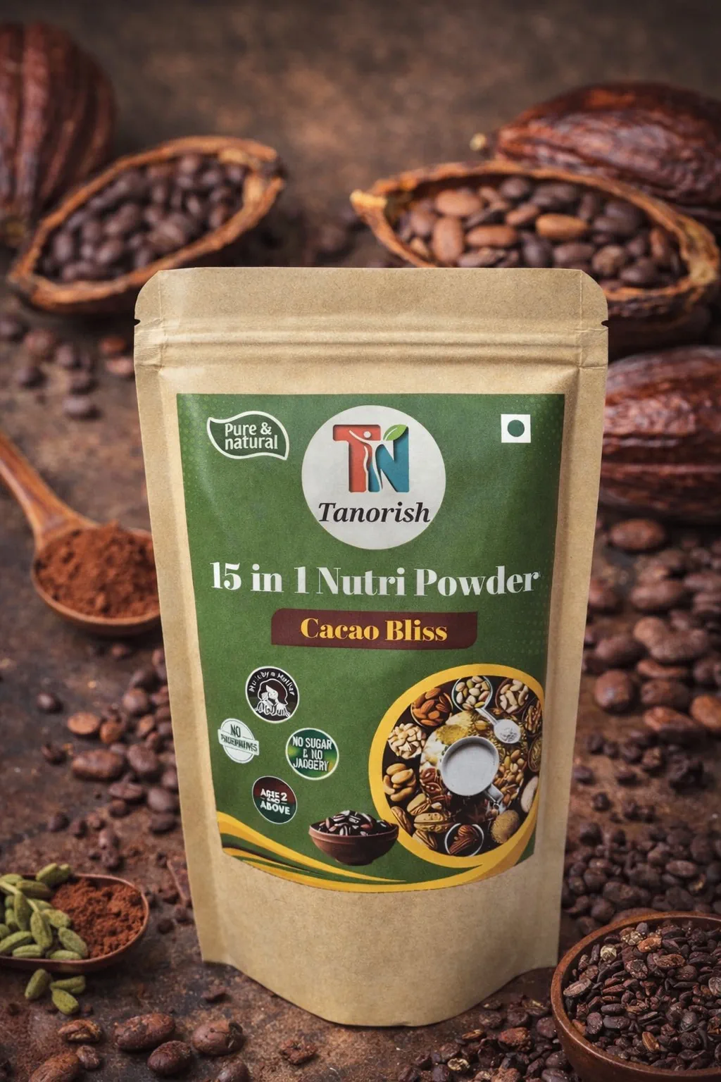 Cacao Bliss - 15 in 1 Nutri Powder 200 G Pack of 4