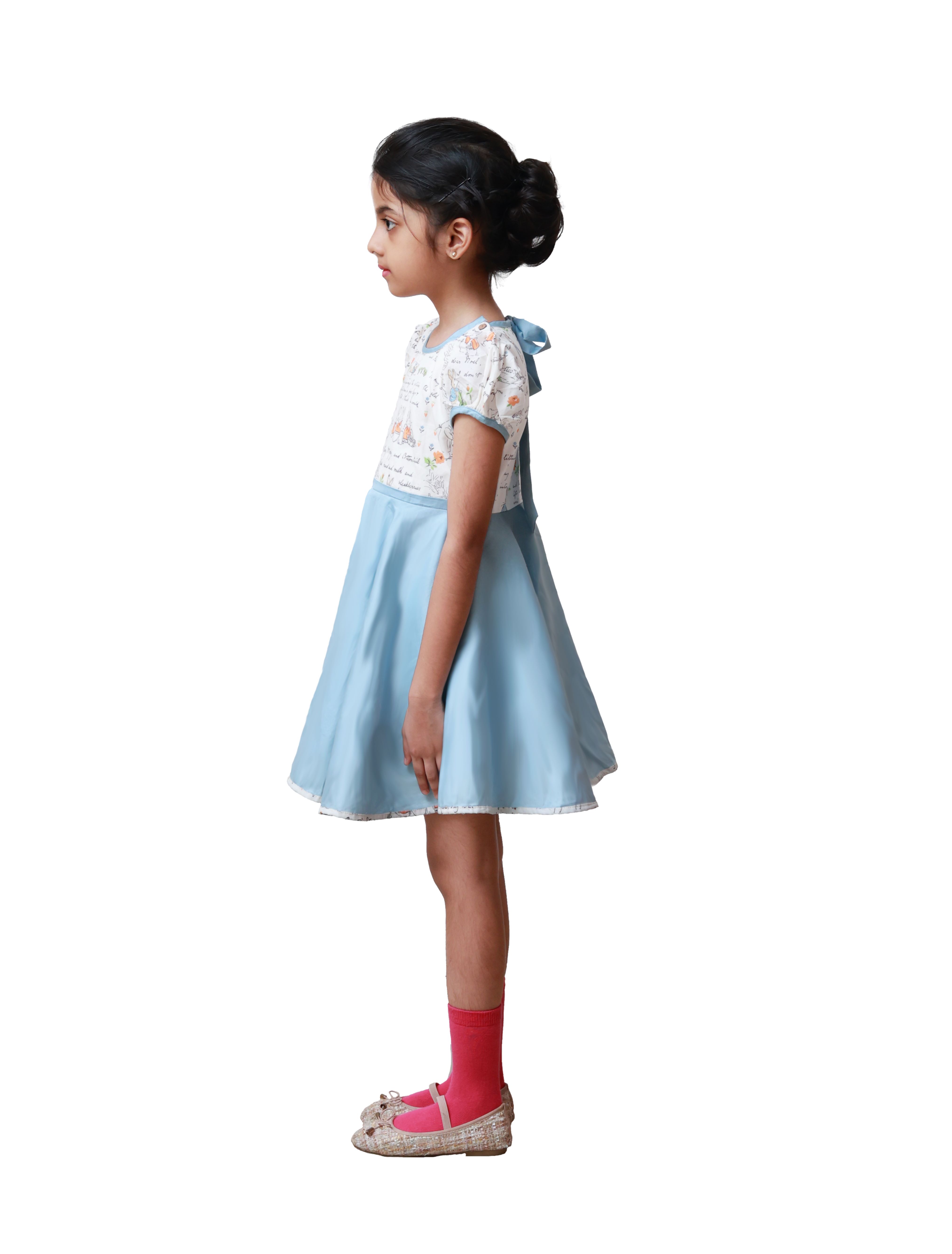 DE CHEVALERiE en Rouge - Mulberry Verbena Frock - Blue 4- 5 Years view 2