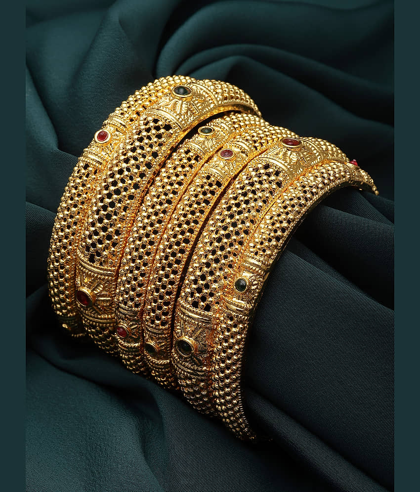 Sukkhi Gold Bangle Set ( Pack of 6 ) view 2