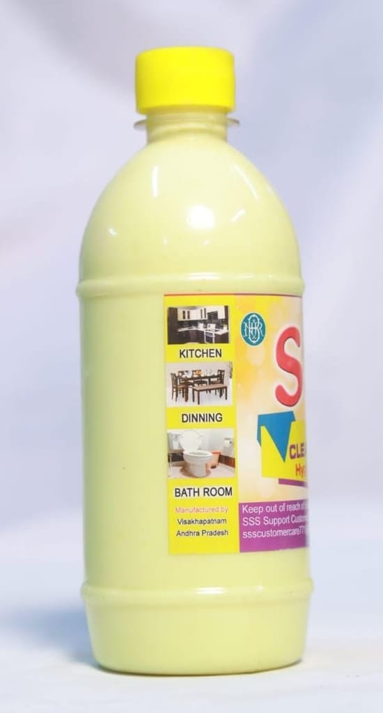 White Floor Cleaner Liquid Bottle view 2