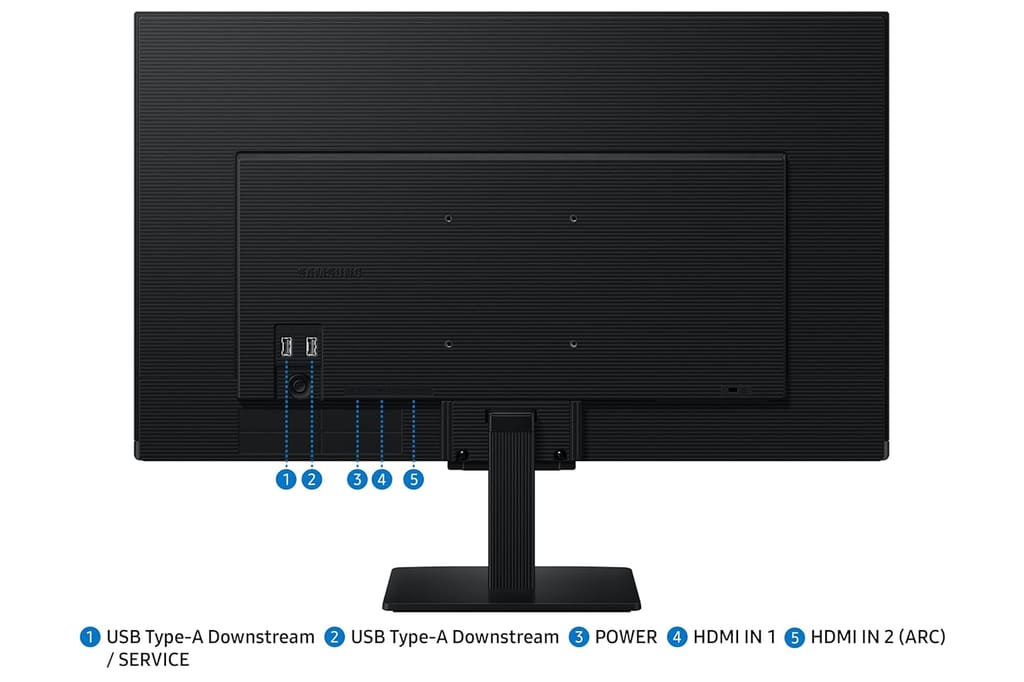 Samsung 27" M5 Smart Monitor with Smart TV Experience|FHD 1920 x 1080|Screen Mirroring|IPS Panel TV Plus|Speakers|Adaptive Sound|Wi-Fi|HDMI|Bluetooth|LS27FM500EWXXL|Black view 2
