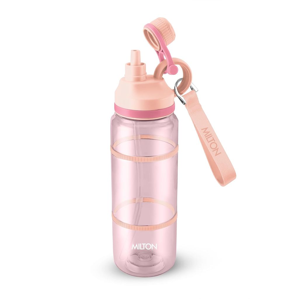 MILTON Fuel 1000 Sipper Water Bottle 1 Litre | BPA Free Plastic Water Bottle for Adults | 100% Leak Proof | Removable Straw | Gym Bottle | Sports & Office Use | 997ml view 2