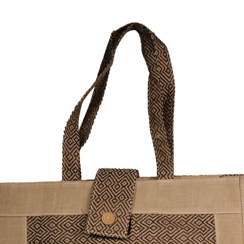 Jharcraft JUTE Shopping Bag With Front Pocket(BG00632) view 2