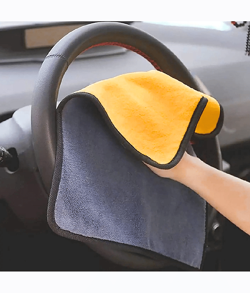 KLEANSHINE Purple 500 GSM Microfiber Cloth For Automobile ( Pack of 2 ) view 2