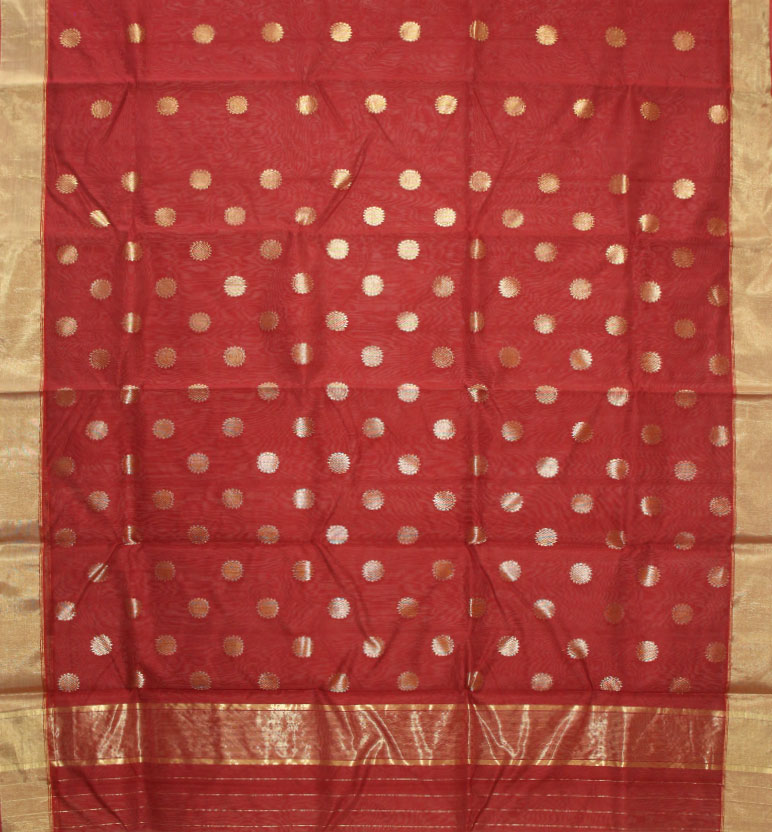 Handloom Chanderi Silk Cotton Saree view 2