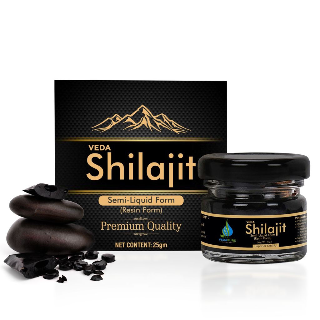 VEDAPURE shilajit | shilajit original | silajit for Men & Women | shilajit resin for Strength & Endurance | Lab Tested Shilajit Resin- 25 Gram (PACK OF 1) view 2