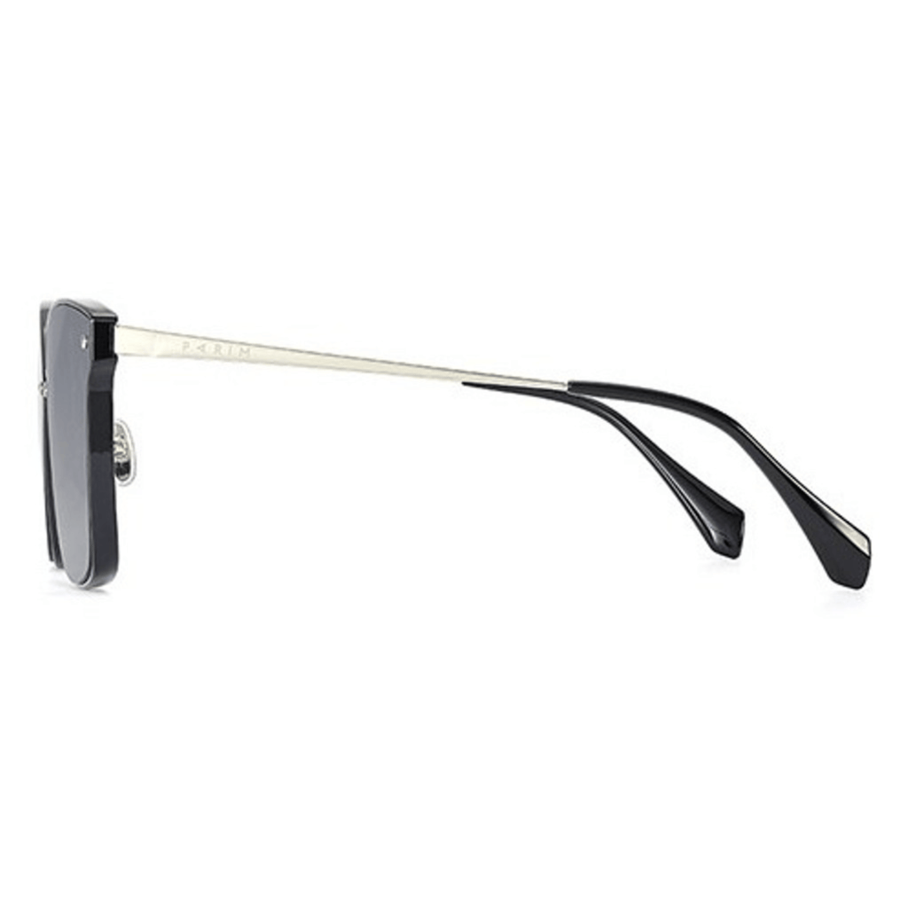 PARIM UV Protected Unisex Flat Lens Sunglasses, Frame: Gun Metal, Lenses: Non-Polarised Silver Mercury view 2