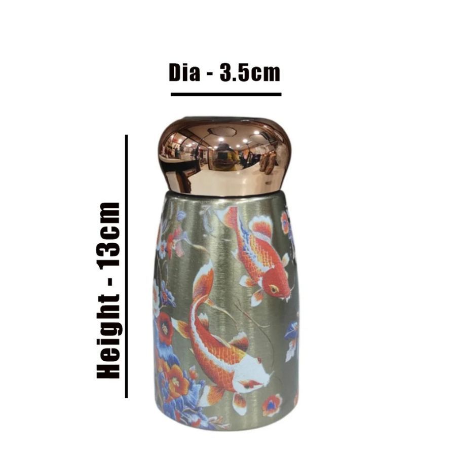 Smart Temperature Display Insulated Mini Thermos Bottle with Elegant Designs view 2