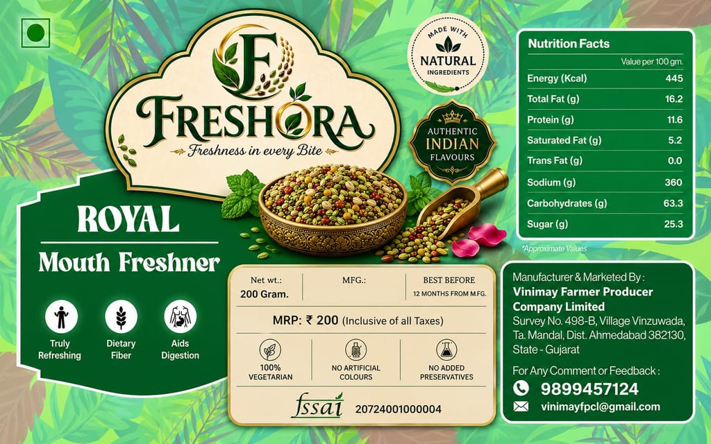 Freshora Mouth Freshner - Original Kalkatti Rajwadi Paan (125 Grams) view 2