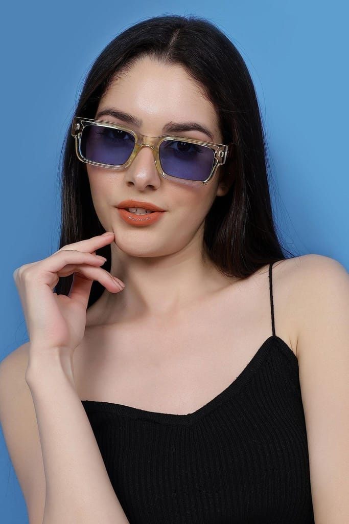 Eyenaks Funky Street Wear Rectangular sunglasses With UV400 Protection For Men And Women Pack Of 1 view 2