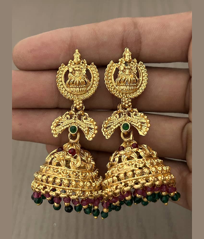 ROFARWORD Gold Jhumki Earrings ( Pack of 1 ) view 2