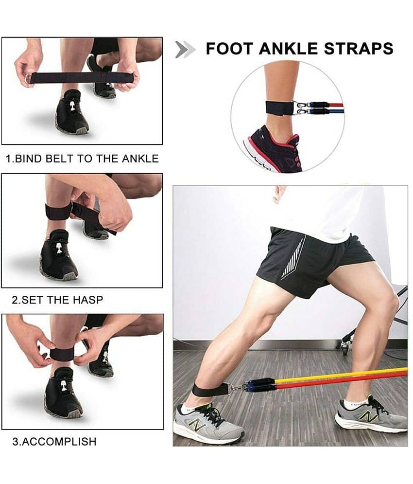 Resistance Exercise Bands with Door Anchor, Handles, Waterproof Carry Bag, Legs Ankle Straps for Resistance Training, Physical Therapy, Home Workouts, Resistance Band view 2