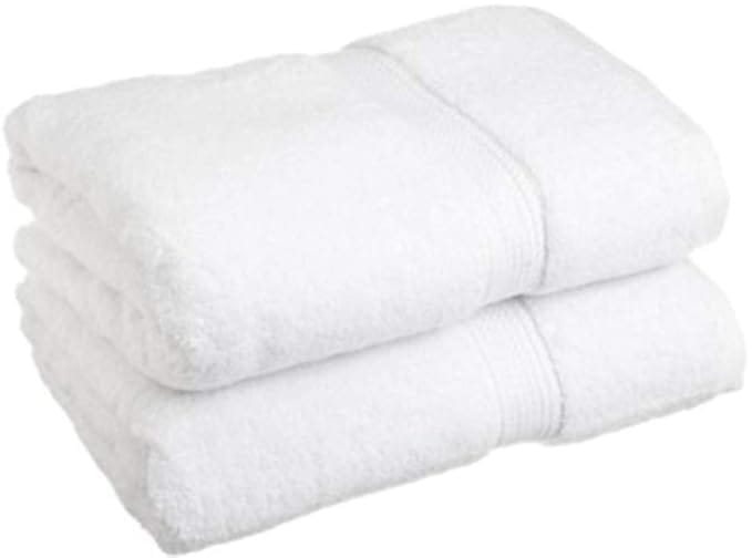 2-Pack 100% Cotton Bath Towels - Soft and Absorbent, Quick Dry, Fade Resistant, Machine Washable, Perfect for Home, Hotel, Spa