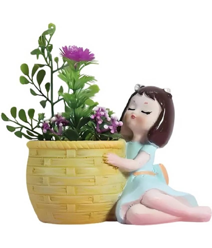 Khushi Enterprises Decorative Pot 13 cm - Pack of 1
