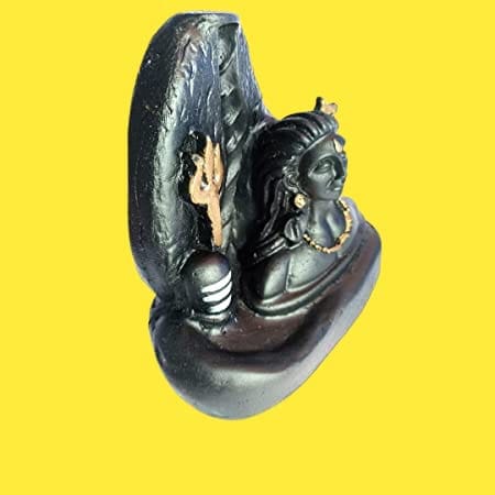 Handcrafted Adiyogi Smoke Fountain with Shivling and Trishool: 10 Free Backflow Scented Cone Incenses and Dhoop Stand Included. view 2