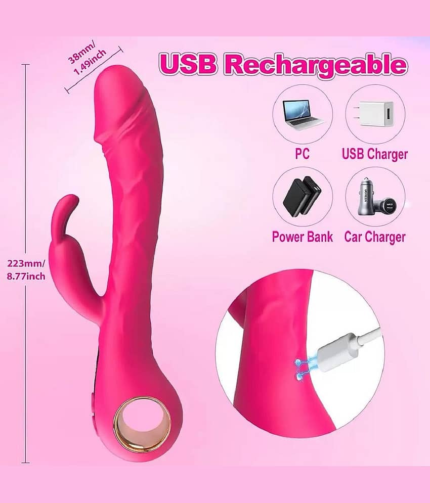 Vibrations Full Body Muscle Relaxation & Pain Relief Massager with 9 Vibration modes & Dule Motors, USB Magnetic charging, Waterproof (Assorted Colour) view 2