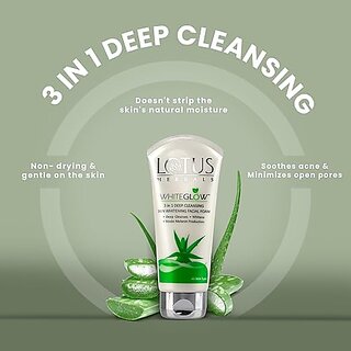 Lotus Herbals Whiteglow 3 In 1 Deep Cleansing Skin Whitening Facial Foam 200G ( Pack Of 2 ) view 2