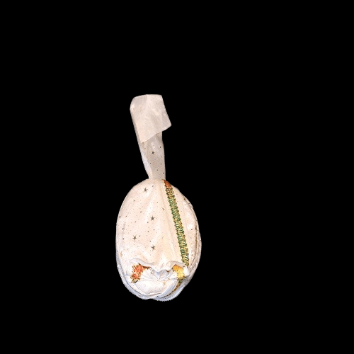 KAVALI Elegant Cream Turban with Golden Embroidery and Pearls view 2